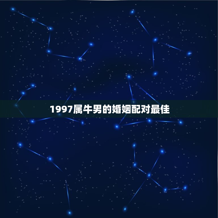 1997属牛男的婚姻配对最佳，属牛男的最佳婚姻配对