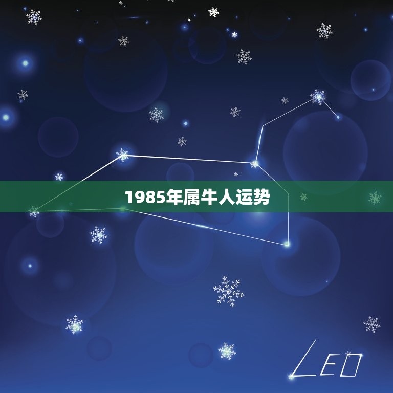 1985年属牛人运势，85属牛人2009年运程