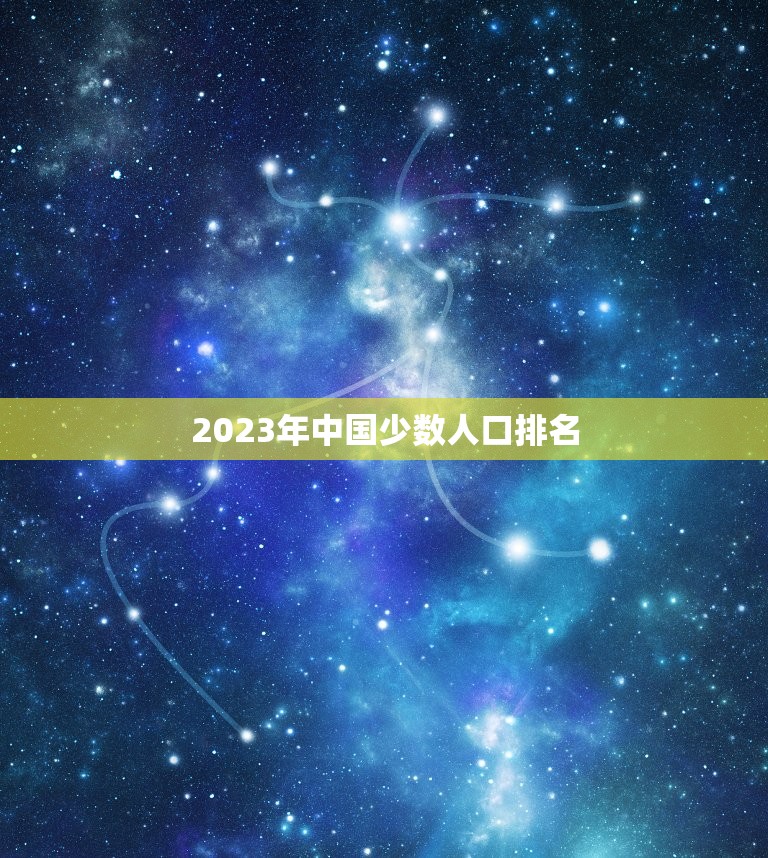 2023年中国少数人口排名，中国2023年多少人口