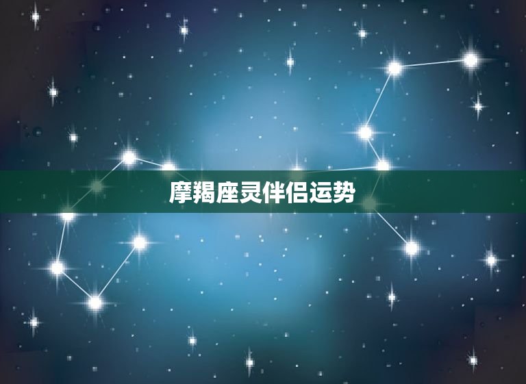 摩羯座灵伴侣运势，2023年摩羯座每月运势