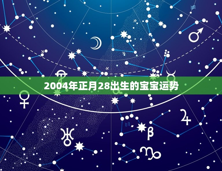 2004年正月28出生的宝宝运势