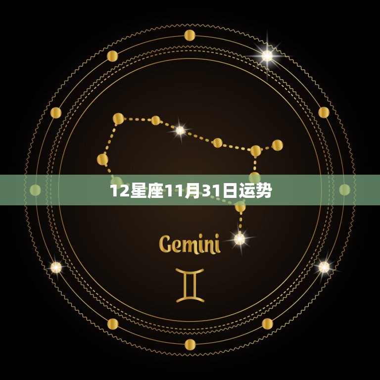 12星座11月31日运势