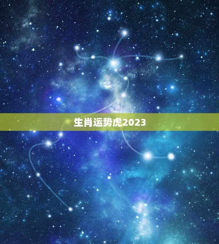 生肖运势虎2023