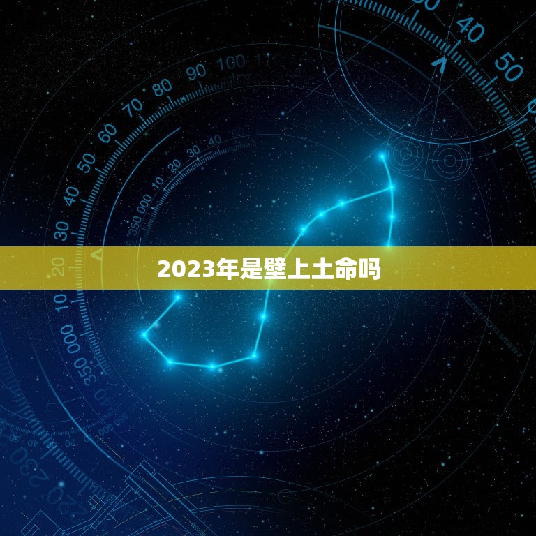 2023年是壁上土命吗