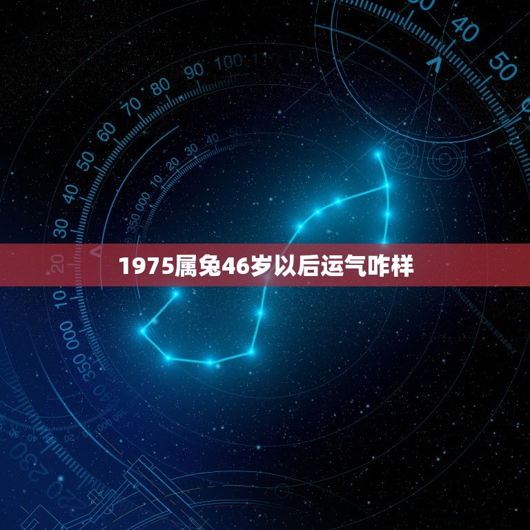 1975属兔46岁以后运气咋样