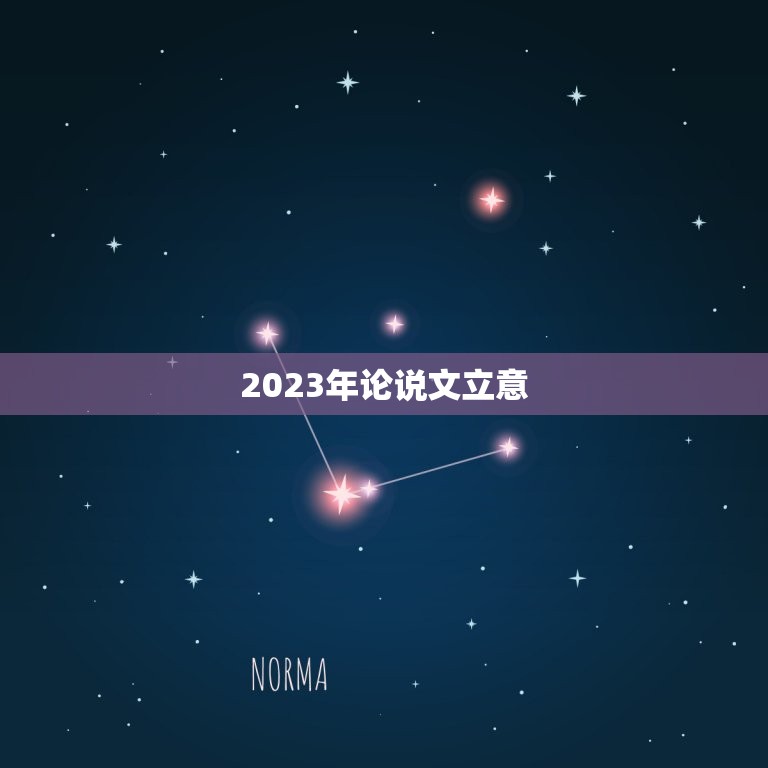 2023年论说文立意