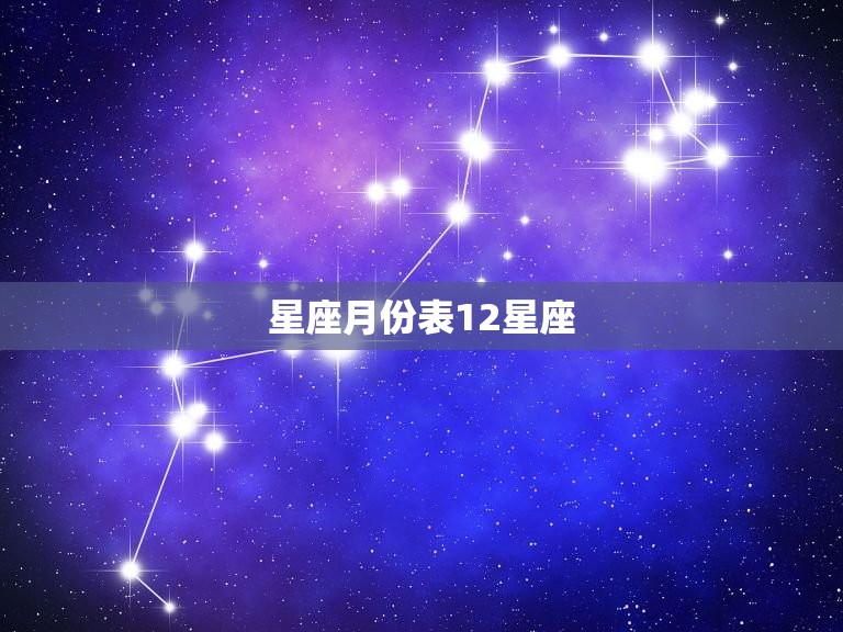 星座月份表12星座，12星座的出生日期