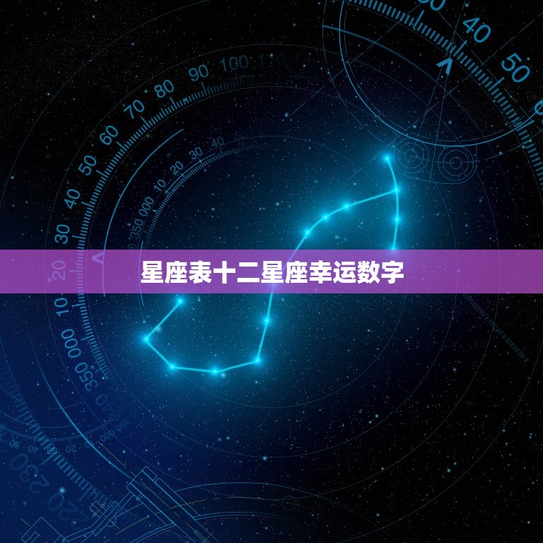 星座表十二星座幸运数字，十二星座的专属幸运数字