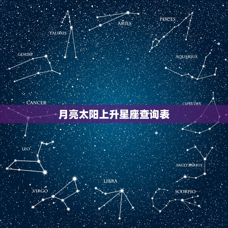 月亮太阳上升星座查询表，太阳月亮星座查询