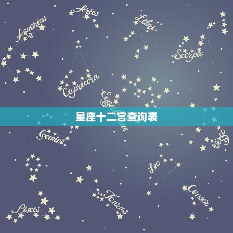 星座十二宫查询表，星盘十二宫位代表什么