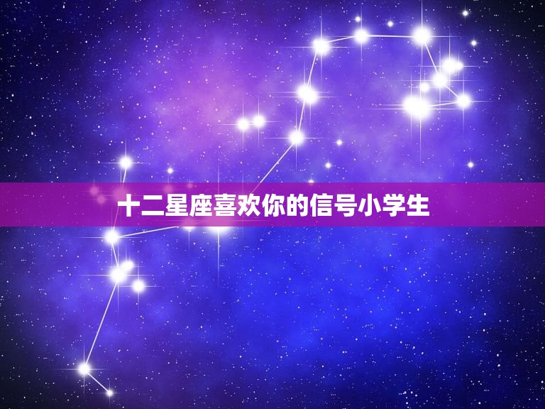 十二星座喜欢你的信号小学生，12星座男喜欢上你的预兆