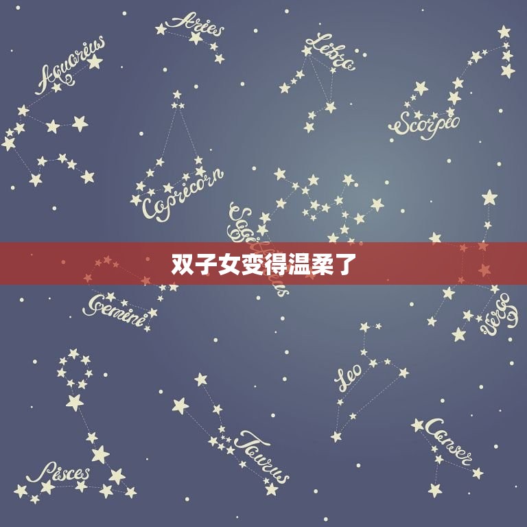 双子女变得温柔了，十二星座温柔排行榜图片