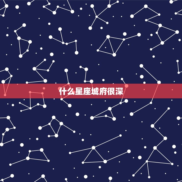 什么星座城府很深，表面傻但城府深的星座