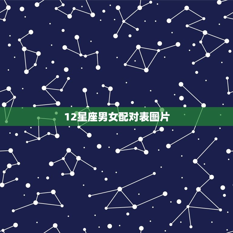 12星座男女配对表图片，十二星座配对的明星