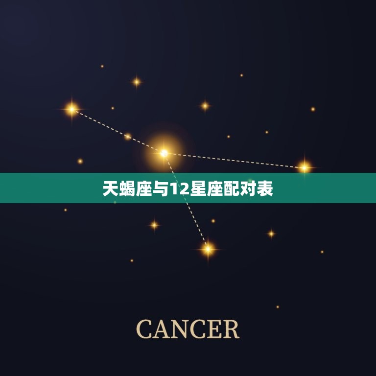 天蝎座与12星座配对表，星座查询阳历