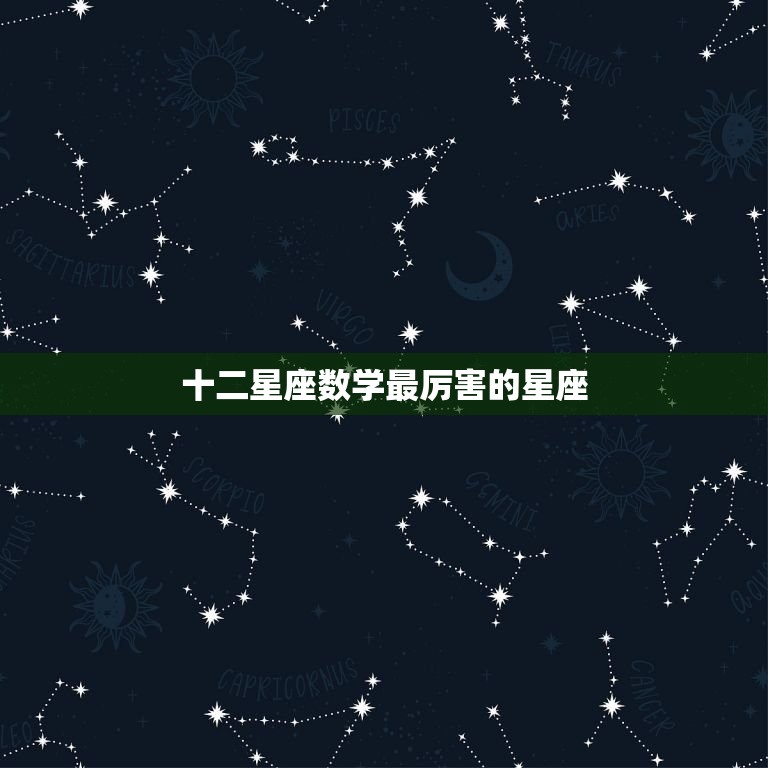 十二星座数学最厉害的星座，数学更好的星座女排名