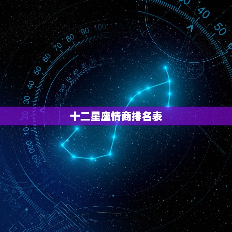 十二星座情商排名表，12星座长相最丑排行