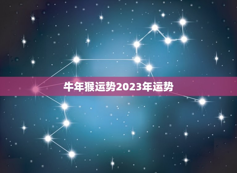 牛年猴运势2023年运势，2023年生肖猴运势详解