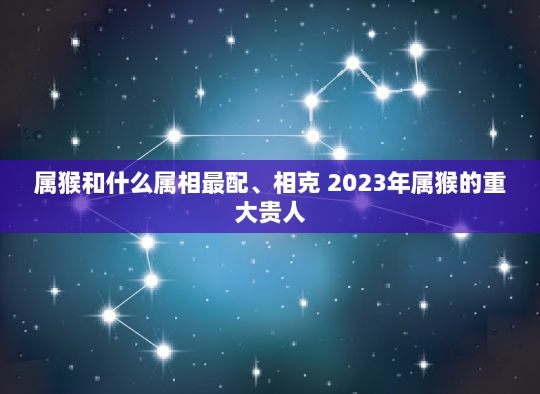 属猴和什么属相最配、相克 2023年属猴的重大贵人