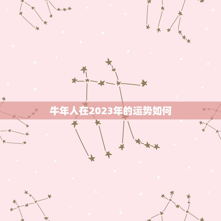 牛年人在2023年的运势如何，牛年人在2023年的运势