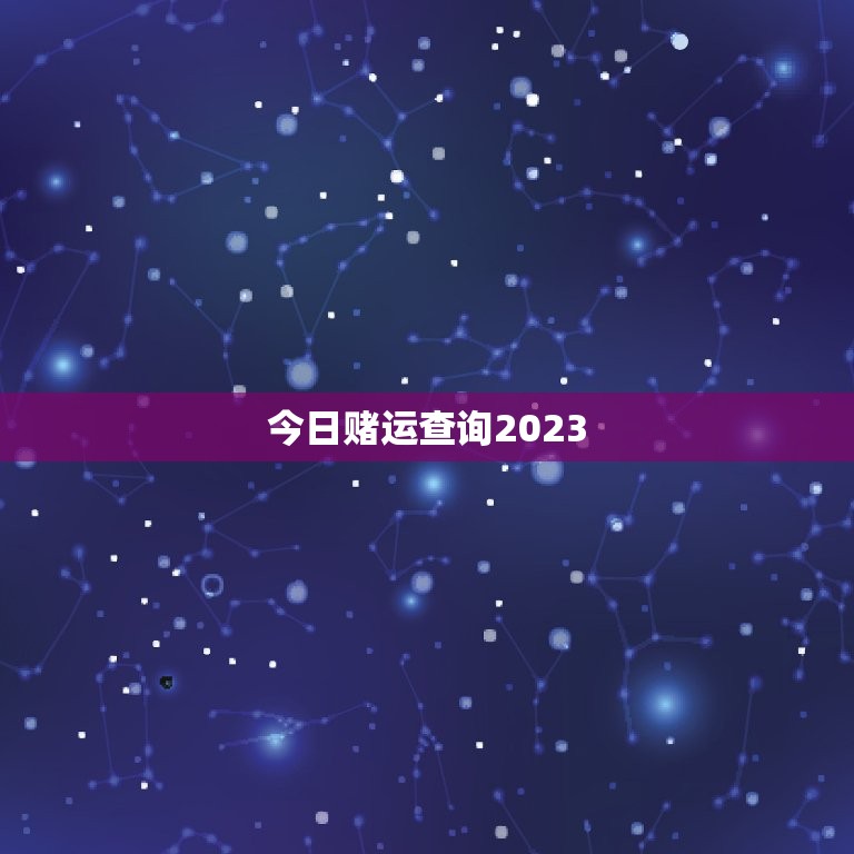 今日赌运查询2023，今日赌运查询2020