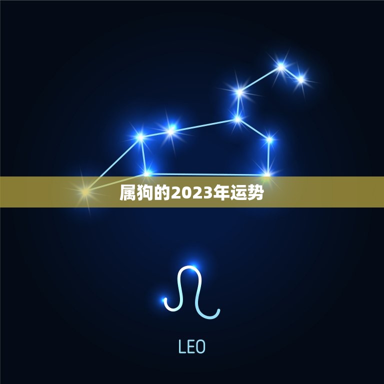 属狗的2023年运势(男财运亨通事业顺利)