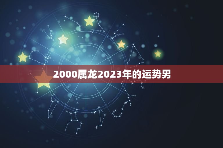 2000属龙2023年的运势男(事业顺风顺水感情有波折)