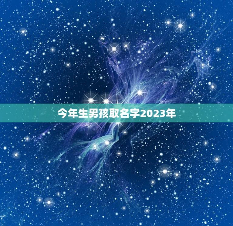 今年生男孩取名字2023年(如何选择一个有前途的名字)