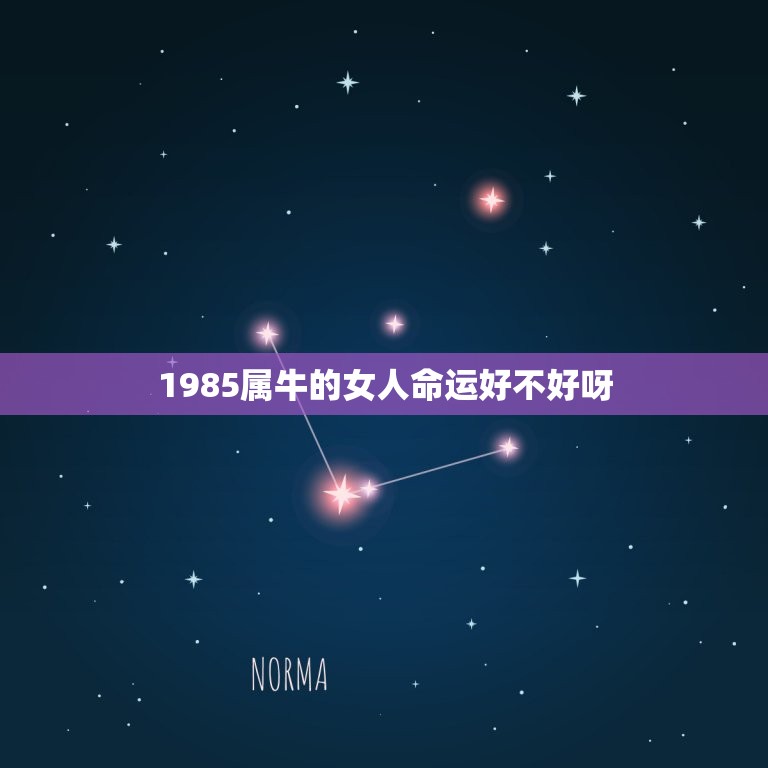 1985属牛的女人命运好不好呀(介绍命运的转折点)