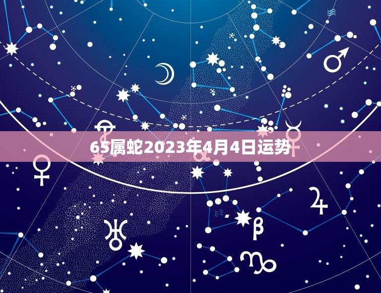 65属蛇2023年4月4日运势(幸运之星照耀财运亨通)