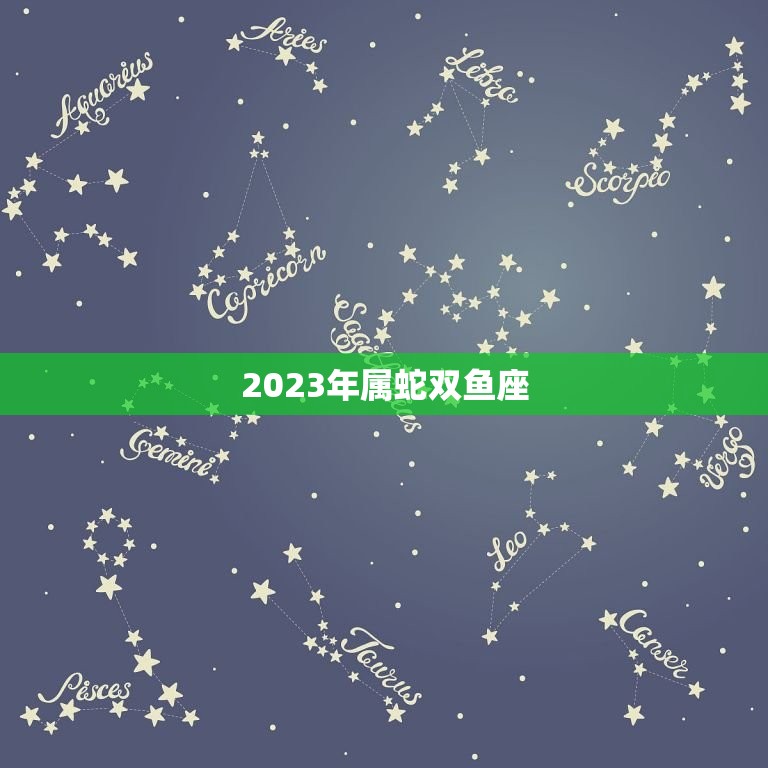 2023年属蛇双鱼座