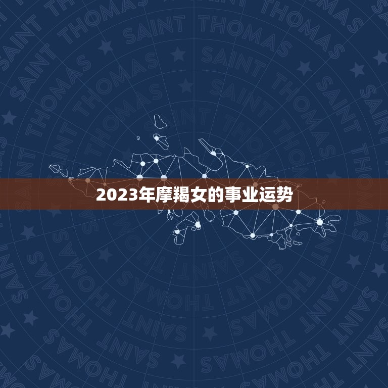 2023年摩羯女的事业运势