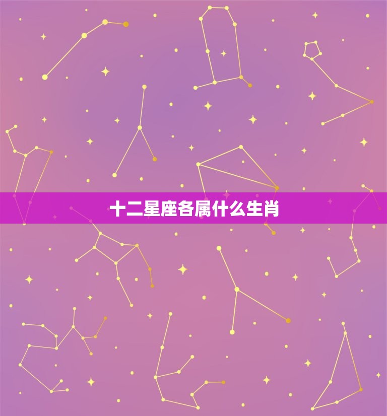 十二星座各属什么生肖