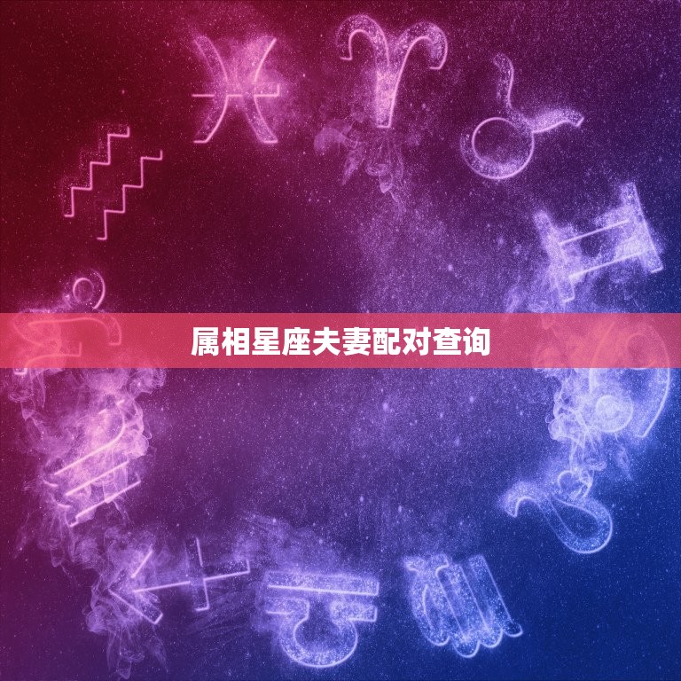 属相星座夫妻配对查询