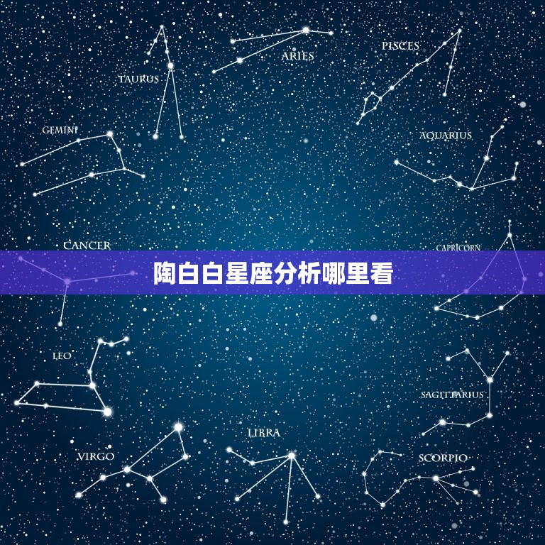 陶白白星座分析哪里看