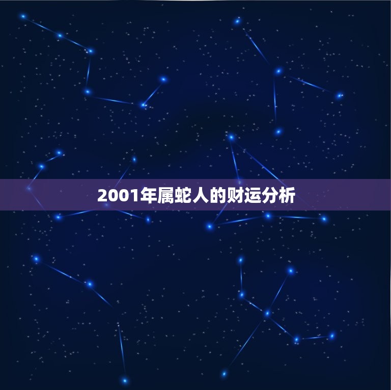 2001年属蛇人的财运分析