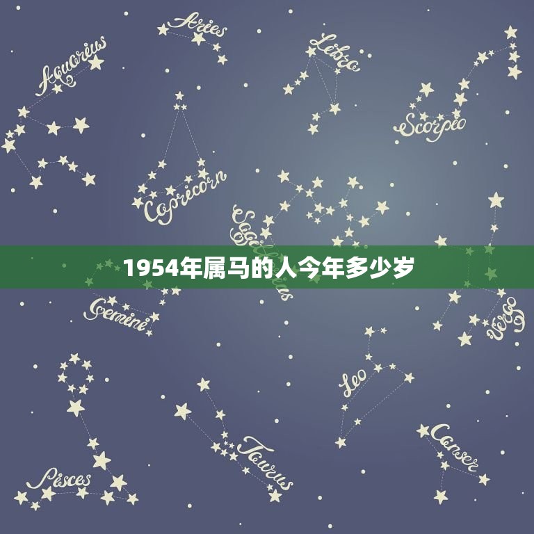 1954年属马的人今年多少岁