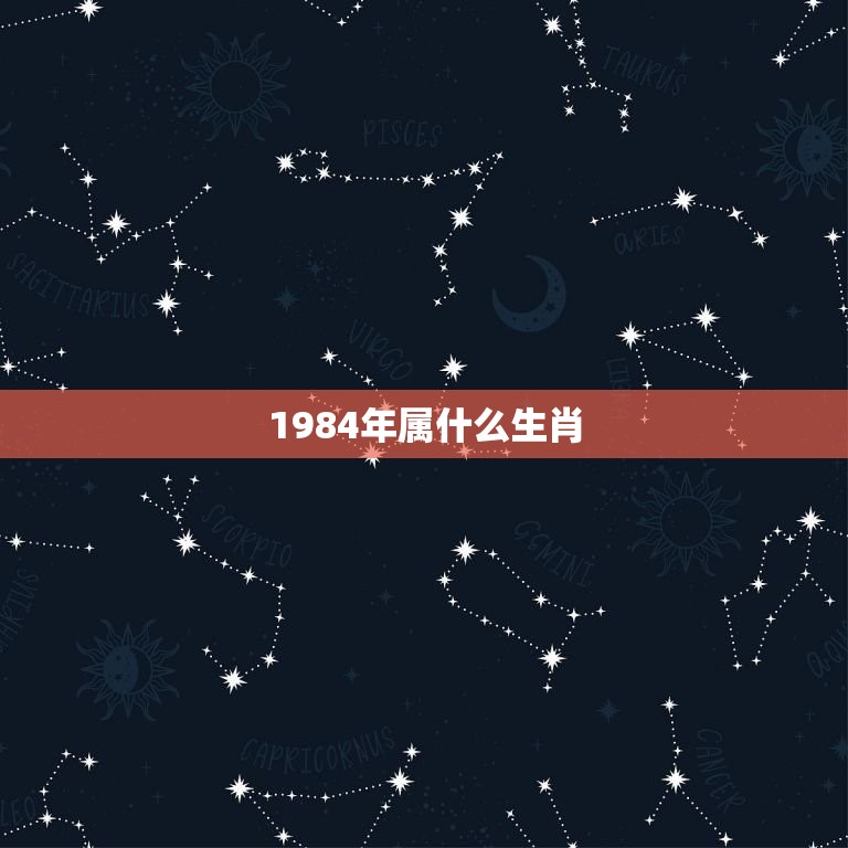 1984年属什么生肖