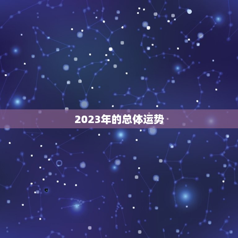 2023年的总体运势